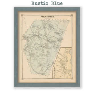 Westford, Massachusetts Antique Map Reproduction