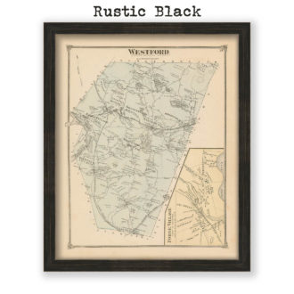 Westford, Massachusetts Antique Map Reproduction