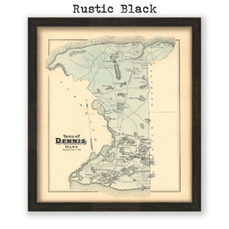 Town of Dennis, Massachusetts Antique Map Reproduction