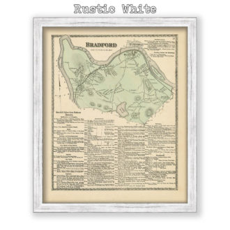 Bradford, Massachusetts Antique Map Reproduction