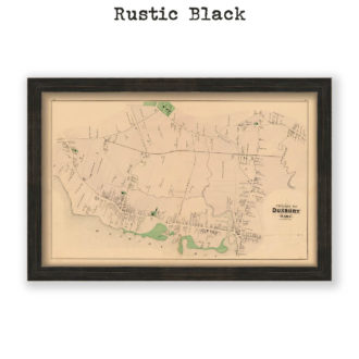 Duxbury Village, Massachusetts Antique Map Reproduction