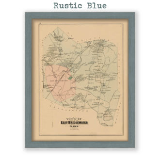 East Bridgewater, Massachusetts Antique Map Reproduction