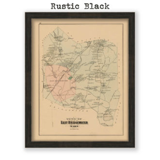 East Bridgewater, Massachusetts Antique Map Reproduction