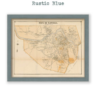 Lowell, Massachusetts Antique Map Reproduction