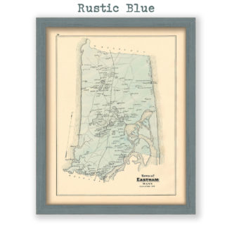 Town of Eastham, Massachusetts Antique Map Reproduction