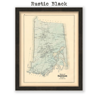 Town of Eastham, Massachusetts Antique Map Reproduction