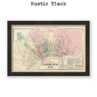 Lawrence - Noth Side, Massachusetts Antique Map Reproduction