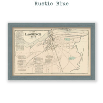 Lawrence - South Side, Massachusetts Antique Map Reproduction