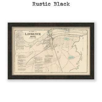 Lawrence - South Side, Massachusetts Antique Map Reproduction