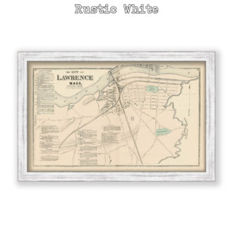 Lawrence - South Side, Massachusetts Antique Map Reproduction