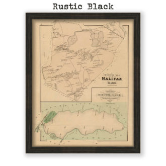 Halifax, Massachusetts Antique Map Reproduction