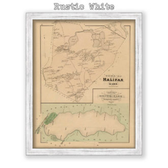 Halifax, Massachusetts Antique Map Reproduction