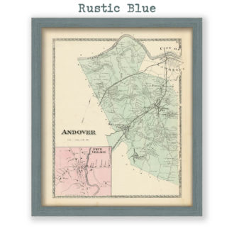 Andover, Massachusetts Antique Map Reproduction