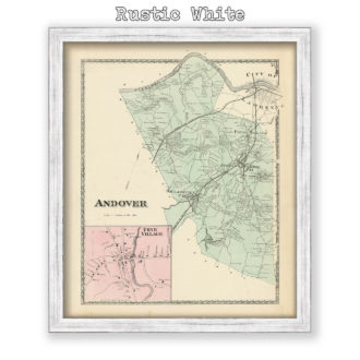 Andover, Massachusetts Antique Map Reproduction