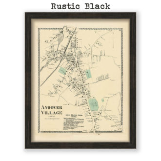 Andover Village, Massachusetts Antique Map Reproduction