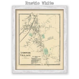 Andover Village, Massachusetts Antique Map Reproduction