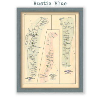 North Falmouth, West Falmouth and Teaticket Villages, Massachusetts Antique Map Reproduction