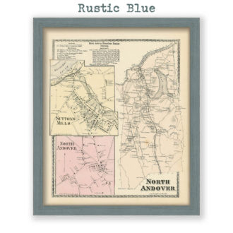 North Andover, Massachusetts Antique Map Reproduction