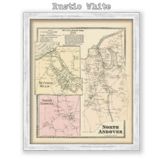 North Andover, Massachusetts Antique Map Reproduction