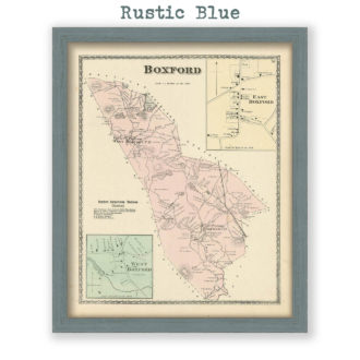 Boxford, Massachusetts Antique Map Reproduction