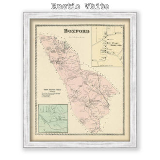 Boxford, Massachusetts Antique Map Reproduction