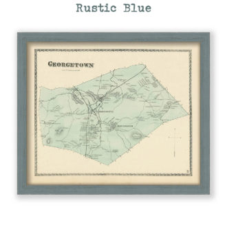 Georgetown, Massachusetts Antique Map Reproduction