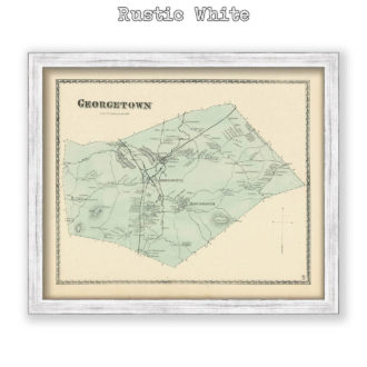 Georgetown, Massachusetts Antique Map Reproduction