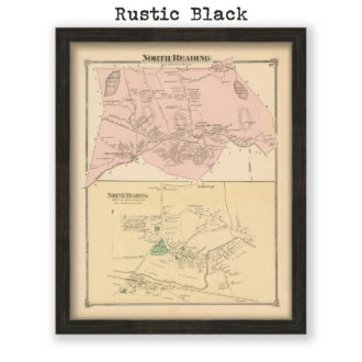 North Reading, Massachusetts Antique Map Reproduction