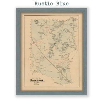 Hanson, Massachusetts Antique Map Reproduction