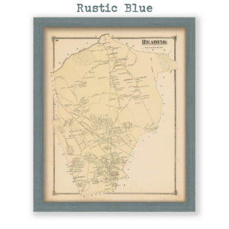 Reading, Massachusetts Antique Map Reproduction