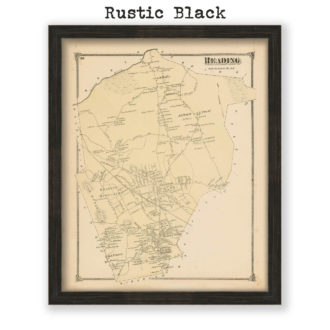 Reading, Massachusetts Antique Map Reproduction