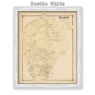 Reading, Massachusetts Antique Map Reproduction