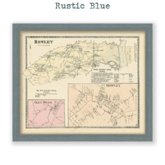 Rowley, Massachusetts Antique Map Reproduction