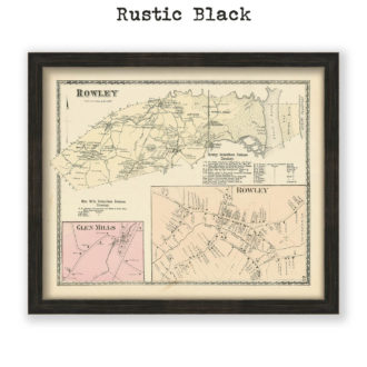 Rowley, Massachusetts Antique Map Reproduction