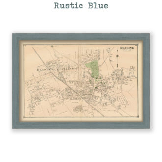 Reading Village, Massachusetts Antique Map Reproduction