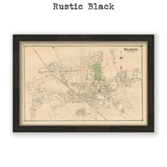 Reading Village, Massachusetts Antique Map Reproduction