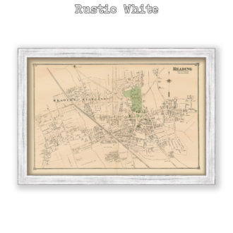 Reading Village, Massachusetts Antique Map Reproduction