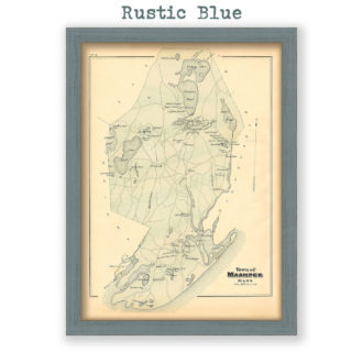 Town of Mashpee, Massachusetts Antique Map Reproduction