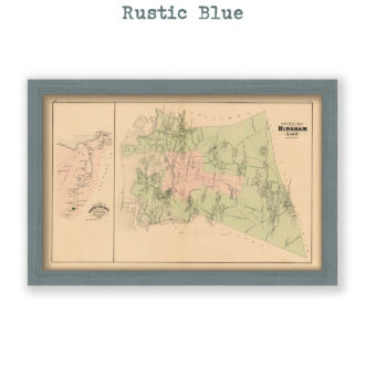 Hingham and North Cohasset, Massachusetts Antique Map Reproduction