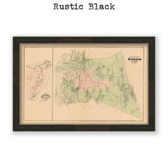 Hingham and North Cohasset, Massachusetts Antique Map Reproduction