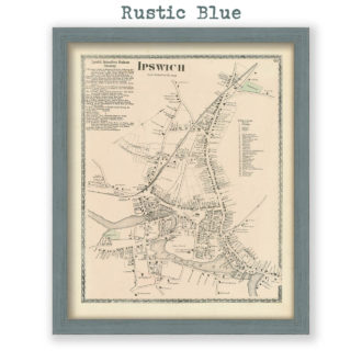 Ipswich Village, Massachusetts Antique Map Reproduction