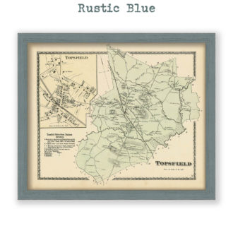 Topsfield, Massachusetts Antique Map Reproduction