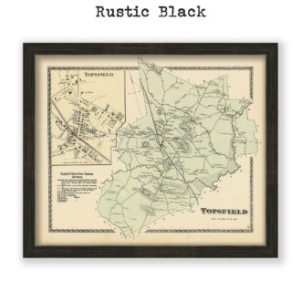 Topsfield, Massachusetts Antique Map Reproduction