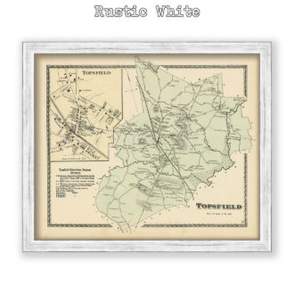 Topsfield, Massachusetts Antique Map Reproduction