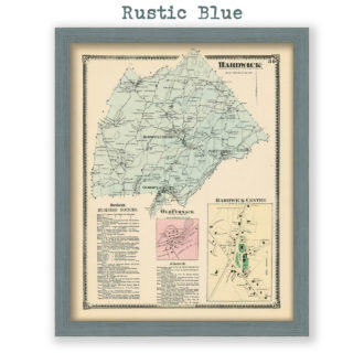 Hardwick, Massachusetts Antique Map Reproduction