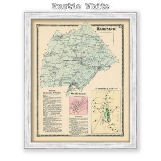 Hardwick, Massachusetts Antique Map Reproduction