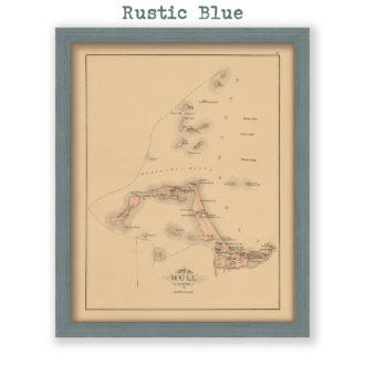 Hull, Massachusetts Antique Map Reproduction