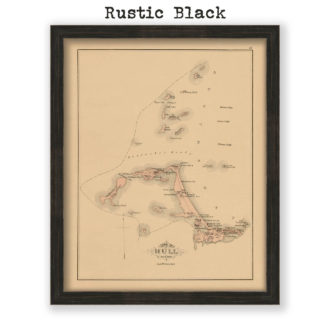 Hull, Massachusetts Antique Map Reproduction