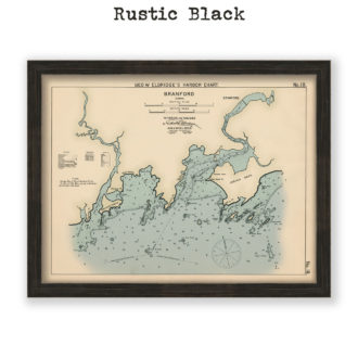 Branford, Connecticut Antique Nautical Chart Reproduction