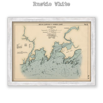 Branford, Connecticut Antique Nautical Chart Reproduction